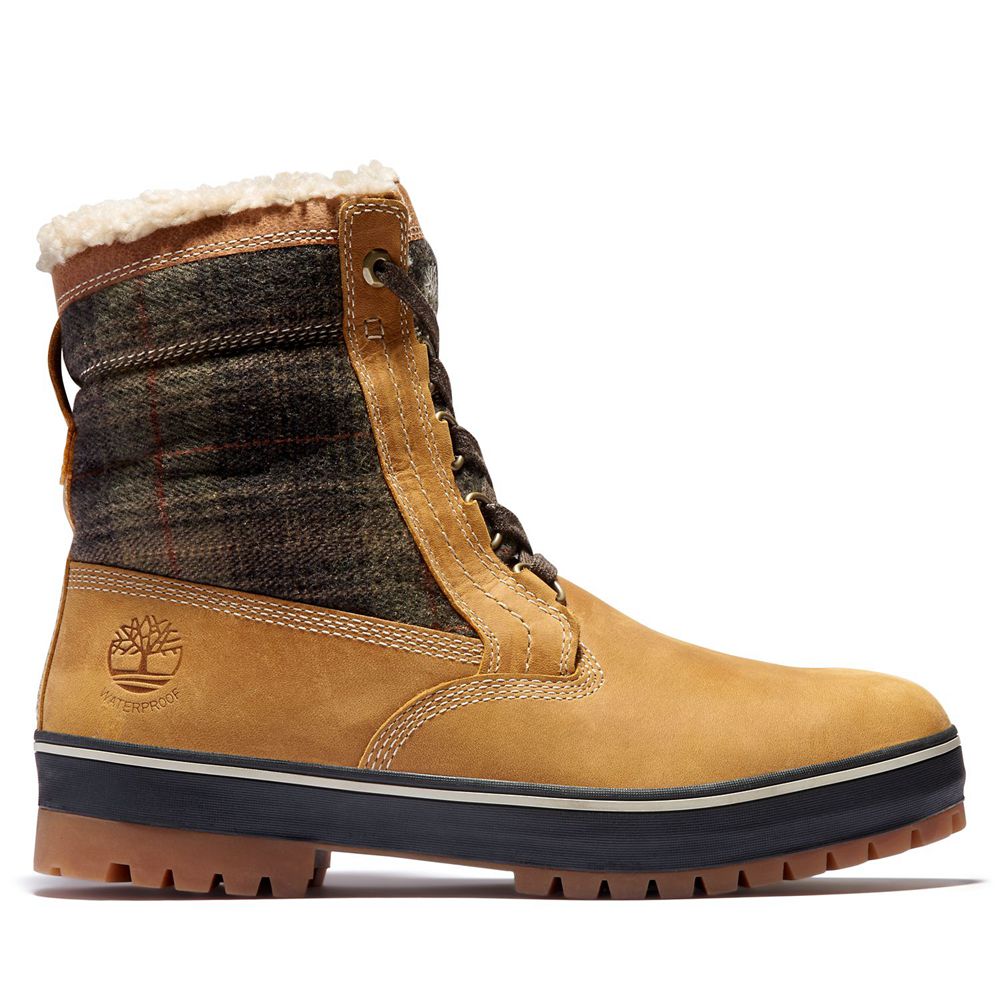 Timberland Μποτες Χιονιού Ανδρικα Καφε/Μαυρα - Spruce Mountain Waterproof - Greece 1437650-NY